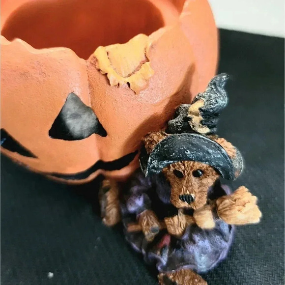Boyds Bears & Friends Witch PUMPKIN MAGIC Halloween Candle Holder - Picture 3 of 11
